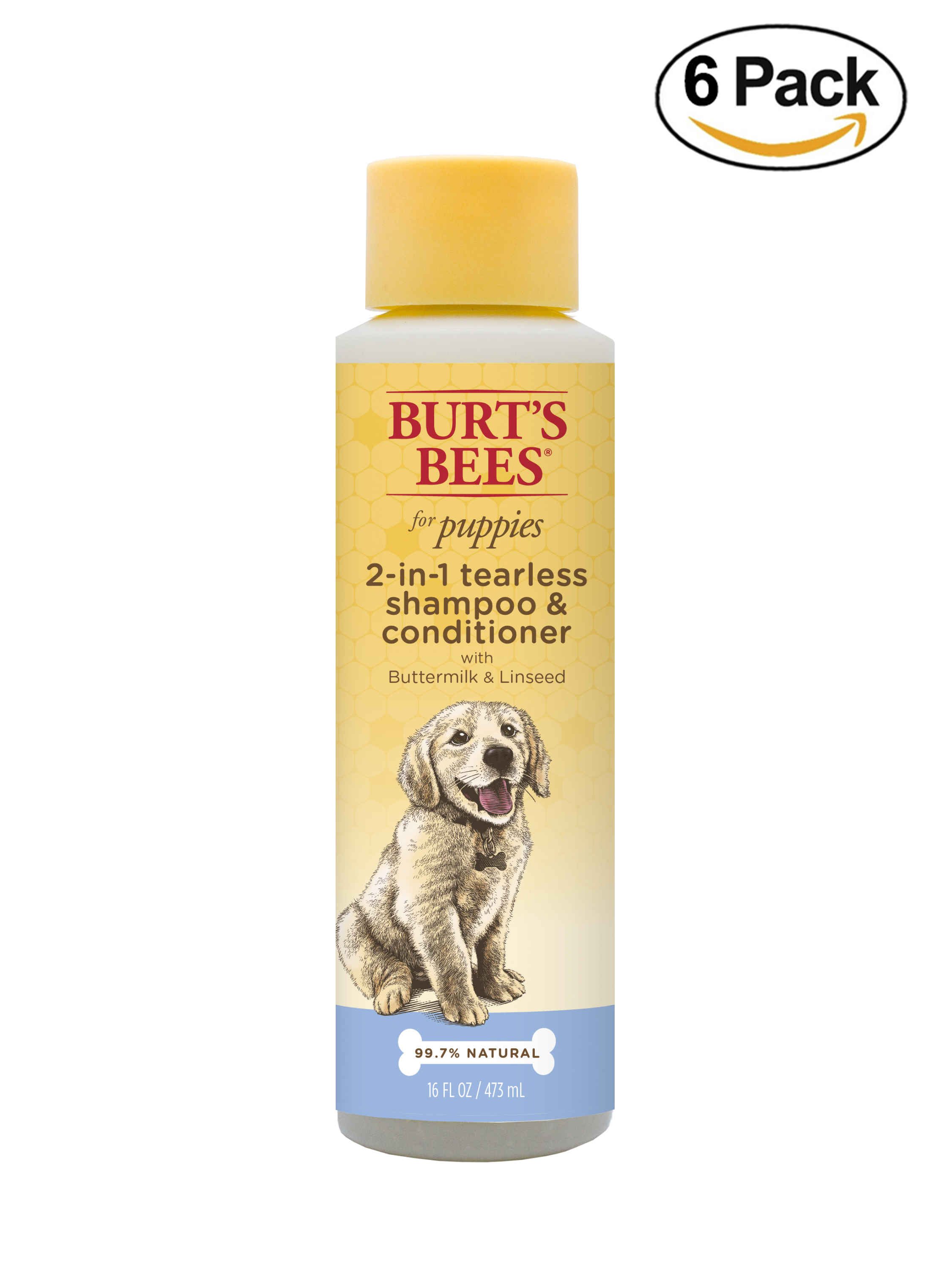 Burt's Bees Tearless 2 in 1 Shampoo and Conditioner for Puppies with Buttermilk & Linseed Oil